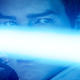 Cal Kestis wielding his lightsaber.